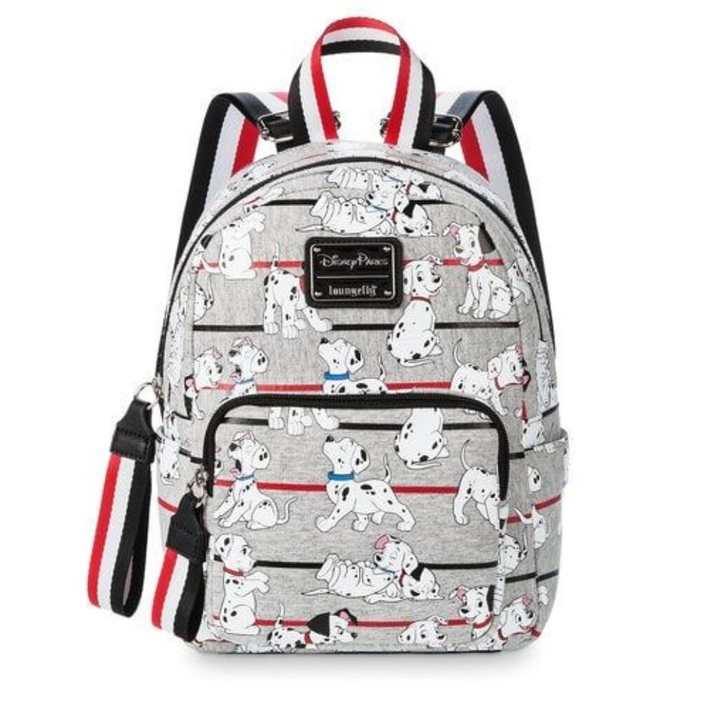 Disney Parks Loungefly Backpack 101 Dalmatians Gray Stripe